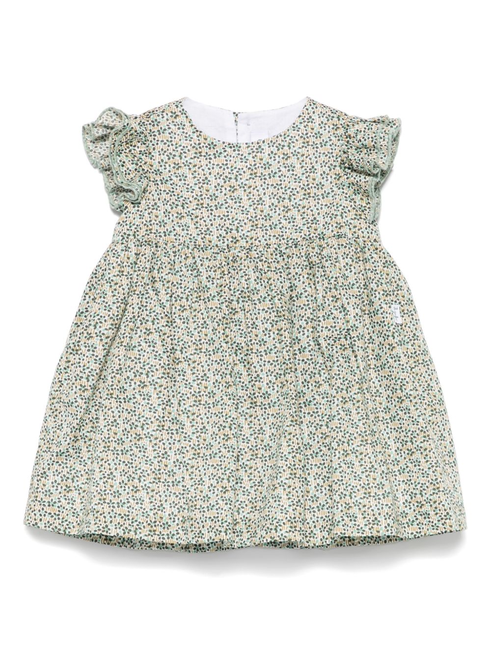 Abito verde per neonata P25VM791C4139K 577 Il Gufo 