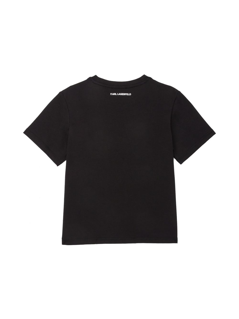 T-shirt nera per bambina Z30485 09B Karl Lagerfeld Kids 