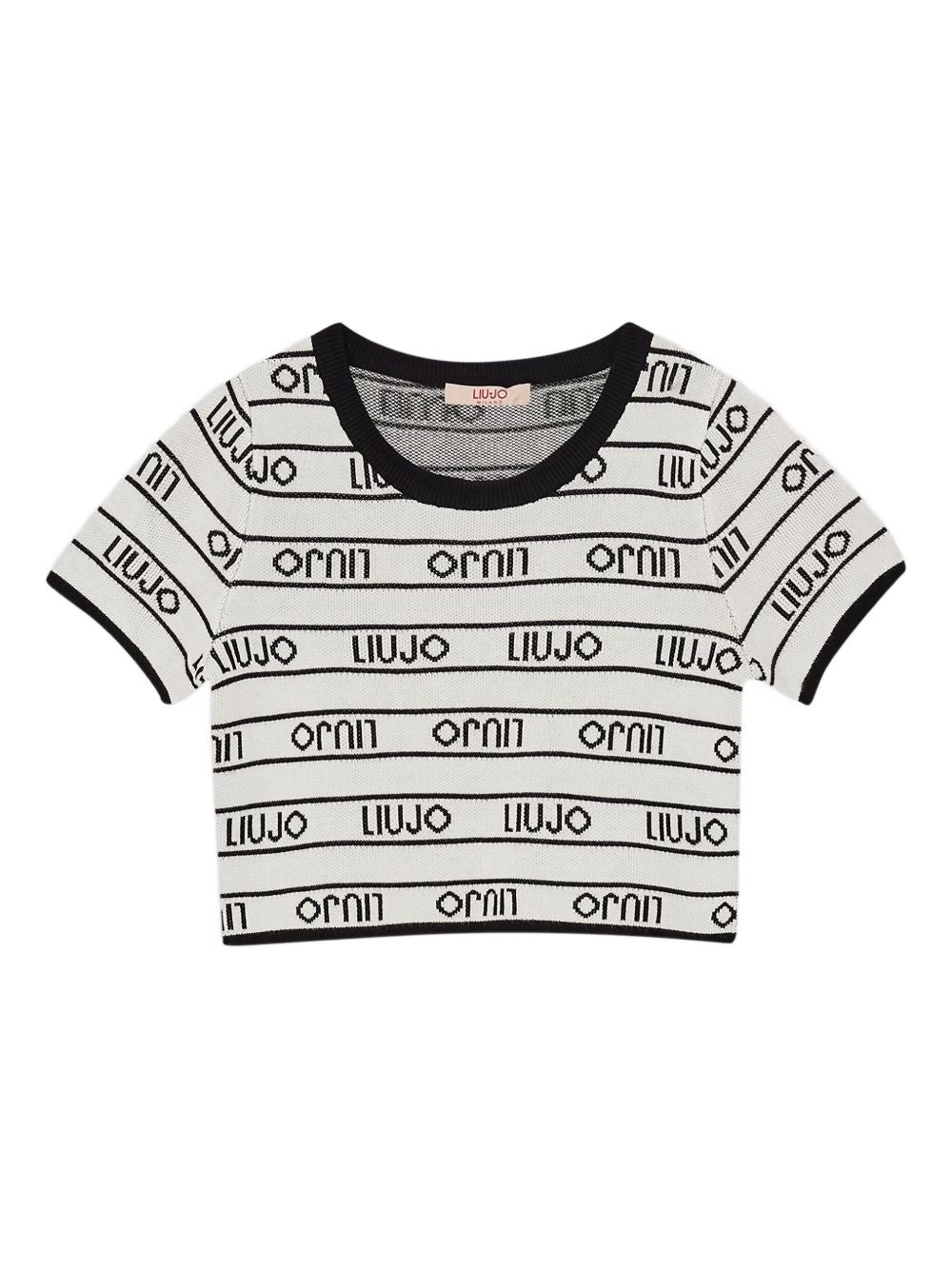 Top bianco/nero per bambina GA5076MS49I M9066 Liu Jo 