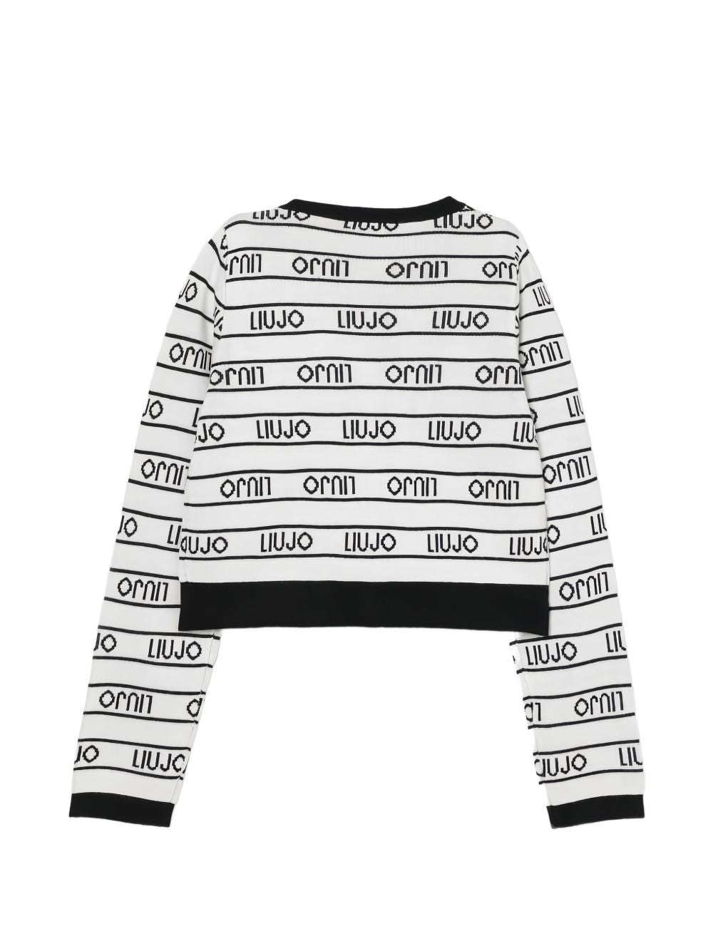 Cardigan bianco/nero per bambina GA5205MS49I M9066 Liu Jo 