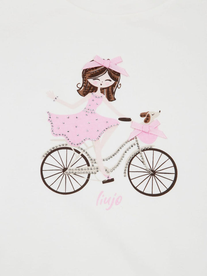 Completo bianco/rosa per bambina KA5019J5003 C3570 Liu Jo 