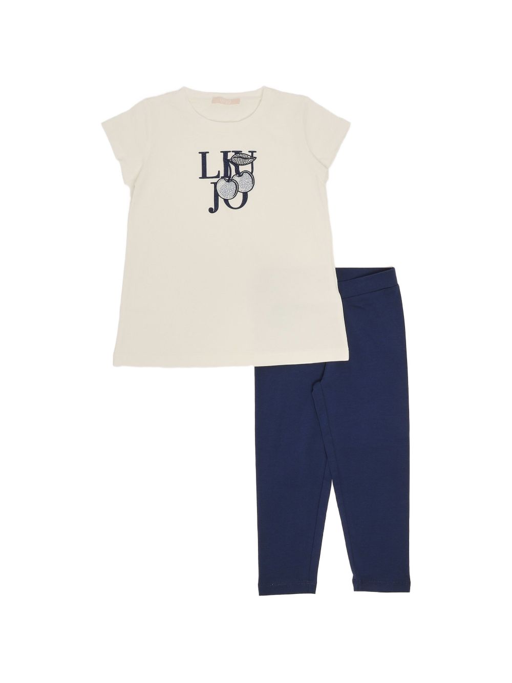 Completo bianco/blu per bambina KA5019J5003 C3588 Liu Jo 