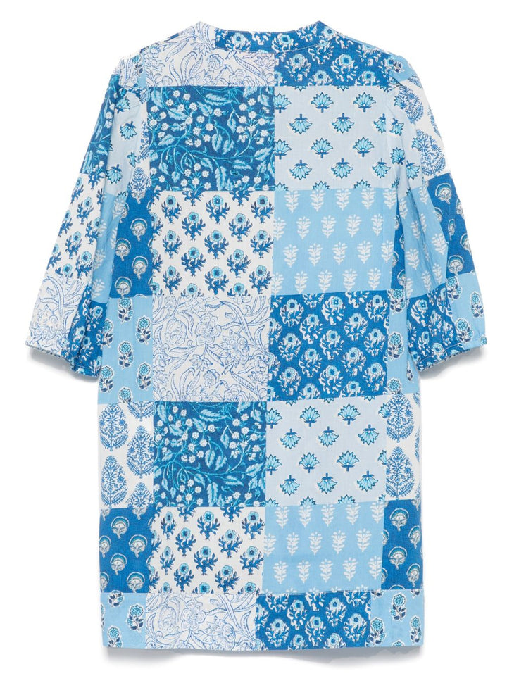 Abito blu ceruleo per bambina JUM001 00380H MC2 Saint Barth Kids 
