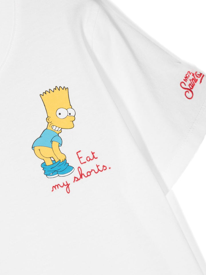 T-shirt bianco per bambino TSH0001 00602F MC2 Saint Barth Kids 