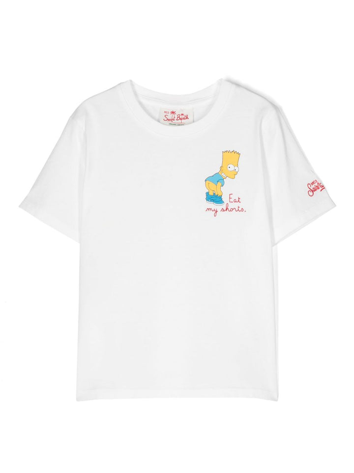 T-shirt bianco per bambino TSH0001 00602F MC2 Saint Barth Kids 