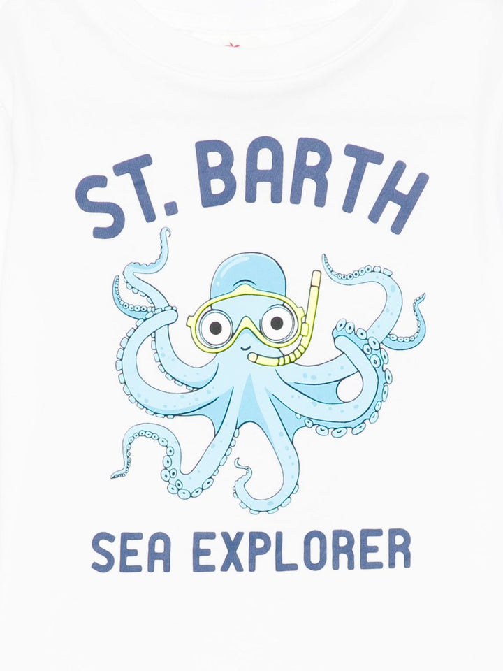 T-shirt bianco per bambino TSH0001 03034H MC2 Saint Barth Kids 