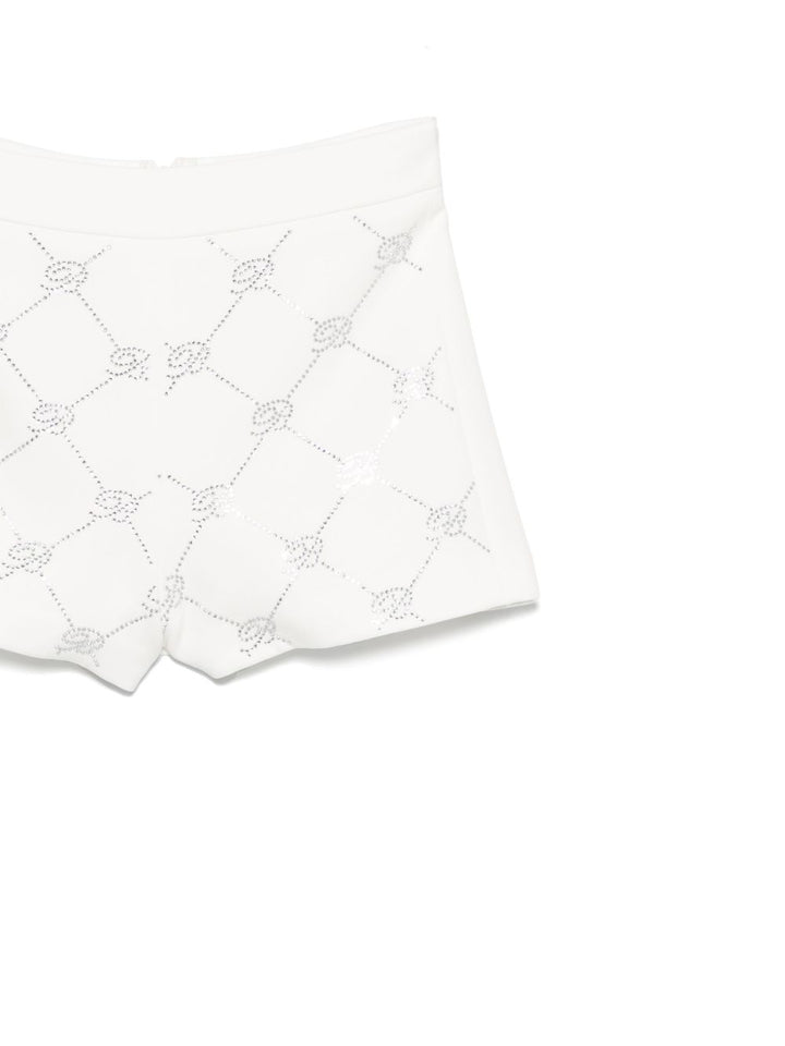 Bermuda bianca per bambina BFBE0020GA017 0004 Miss Blumarine 