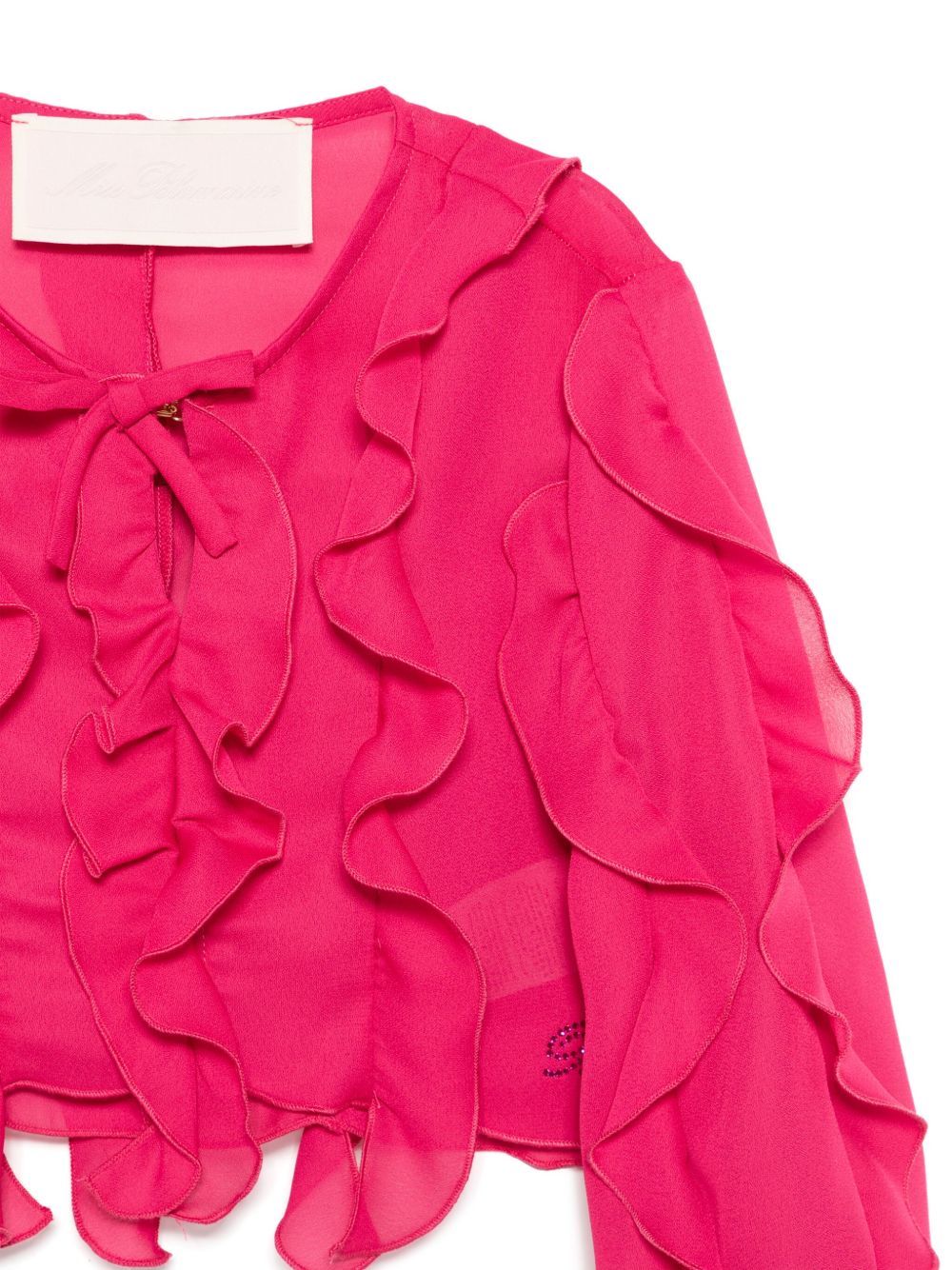 Camicia rosa intenso per bambina BFCA0080GA016 3362 Miss Blumarine 
