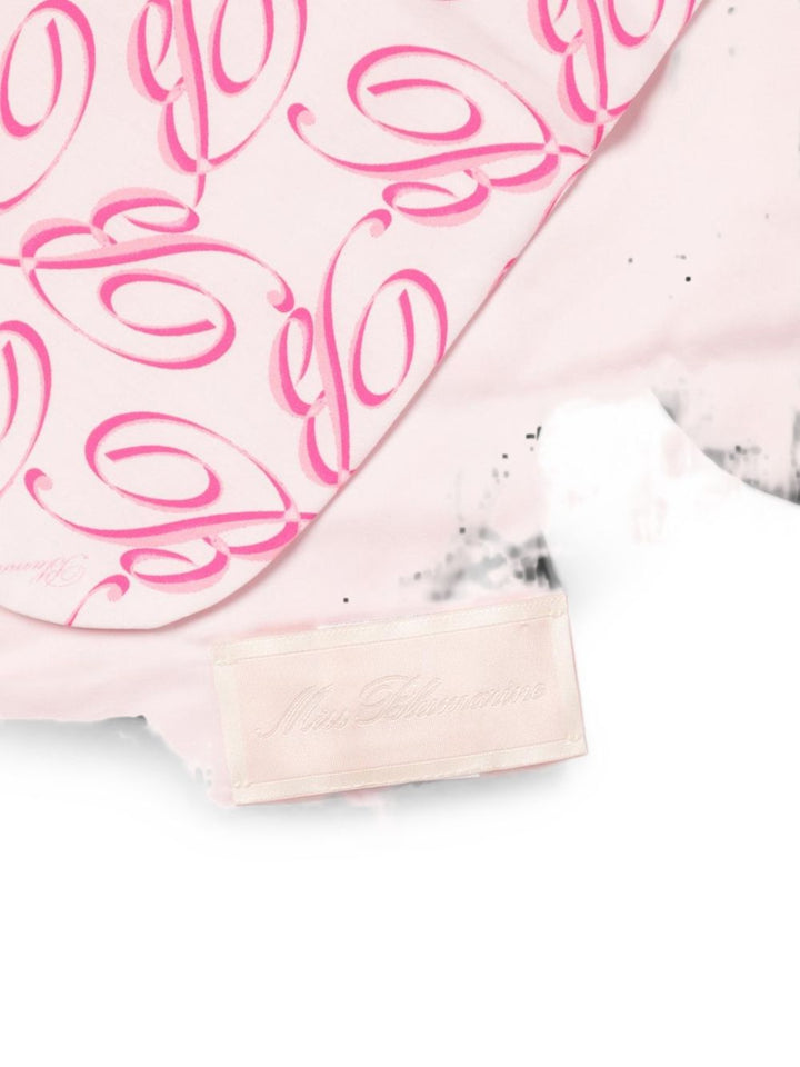 Coperta rosa/bianca per neonata BNCO0030CAB02 C316 Miss Blumarine 