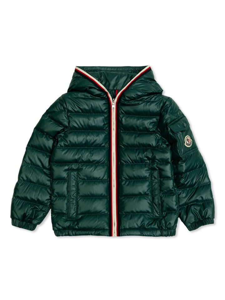 Giubbotto verde scuro per bambino 9541A00060597YX 866 Moncler Kids 