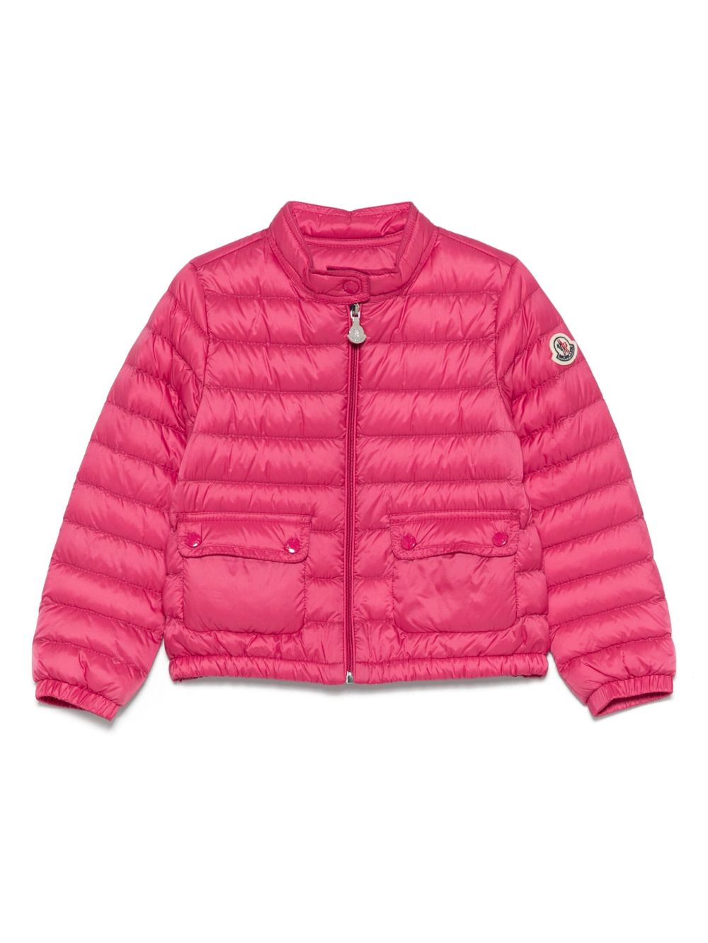 Giubbotto rosa lampone per bambina 9541A00066597YF 542 Moncler Kids 