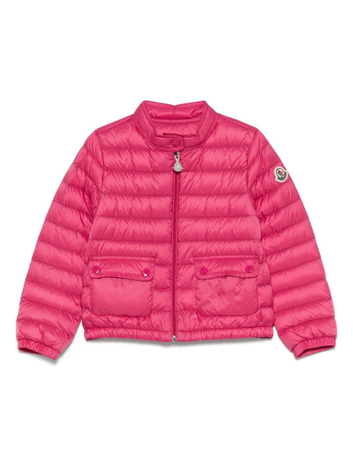 Giubbotto rosa lampone per bambina 9541A00066597YF 542 Moncler Kids 
