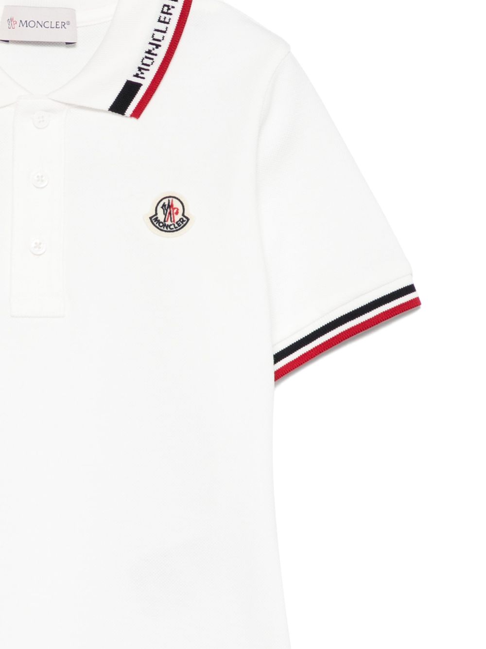 Polo bianca per bambino 9548A0001289ALK 034 Moncler Kids 