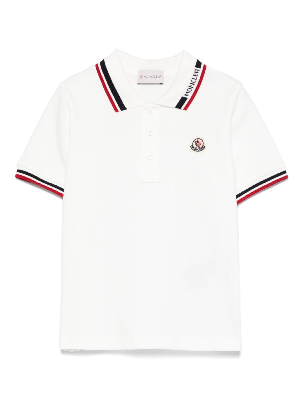 Polo bianca per bambino 9548A0001289ALK 034 Moncler Kids 
