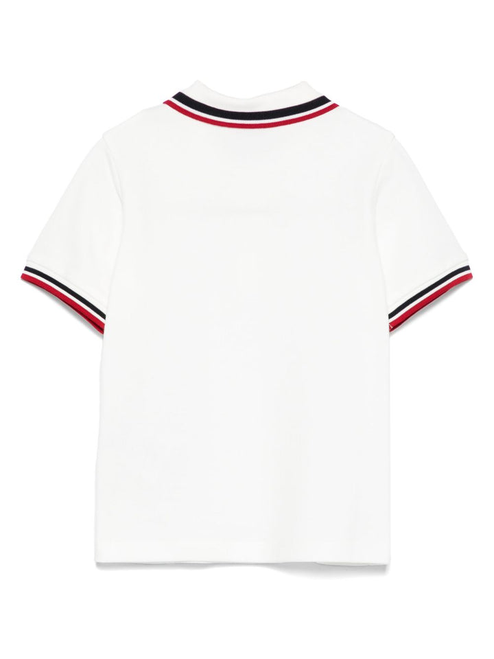 Polo bianca per bambino 9548A0001289ALK 034 Moncler Kids 