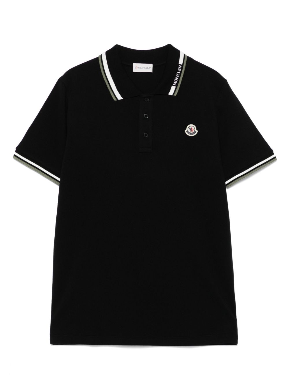 Polo nera per bambino 9548A0001289ALK 999 Moncler Kids 