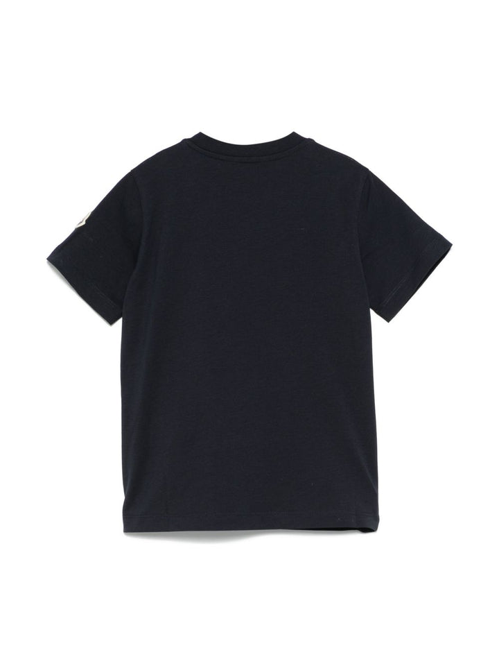 T-shirt blu navy per bambino 9548C0000789AFV 778 Moncler Kids 
