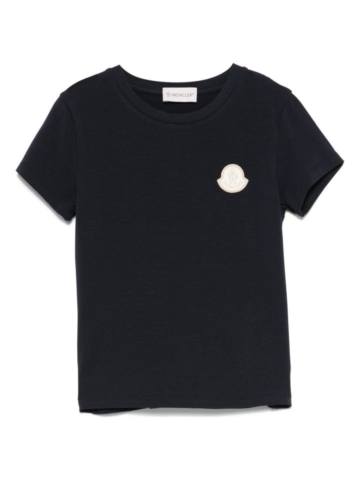 T-shirt blu navy per bambina 9548C0001189AWF 778 Moncler Kids 
