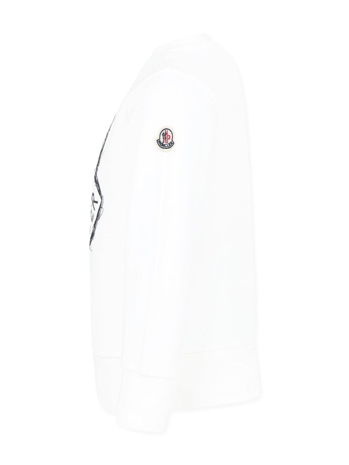Felpa bianca per bambino 9548G0000389AKM 034 Moncler Kids 