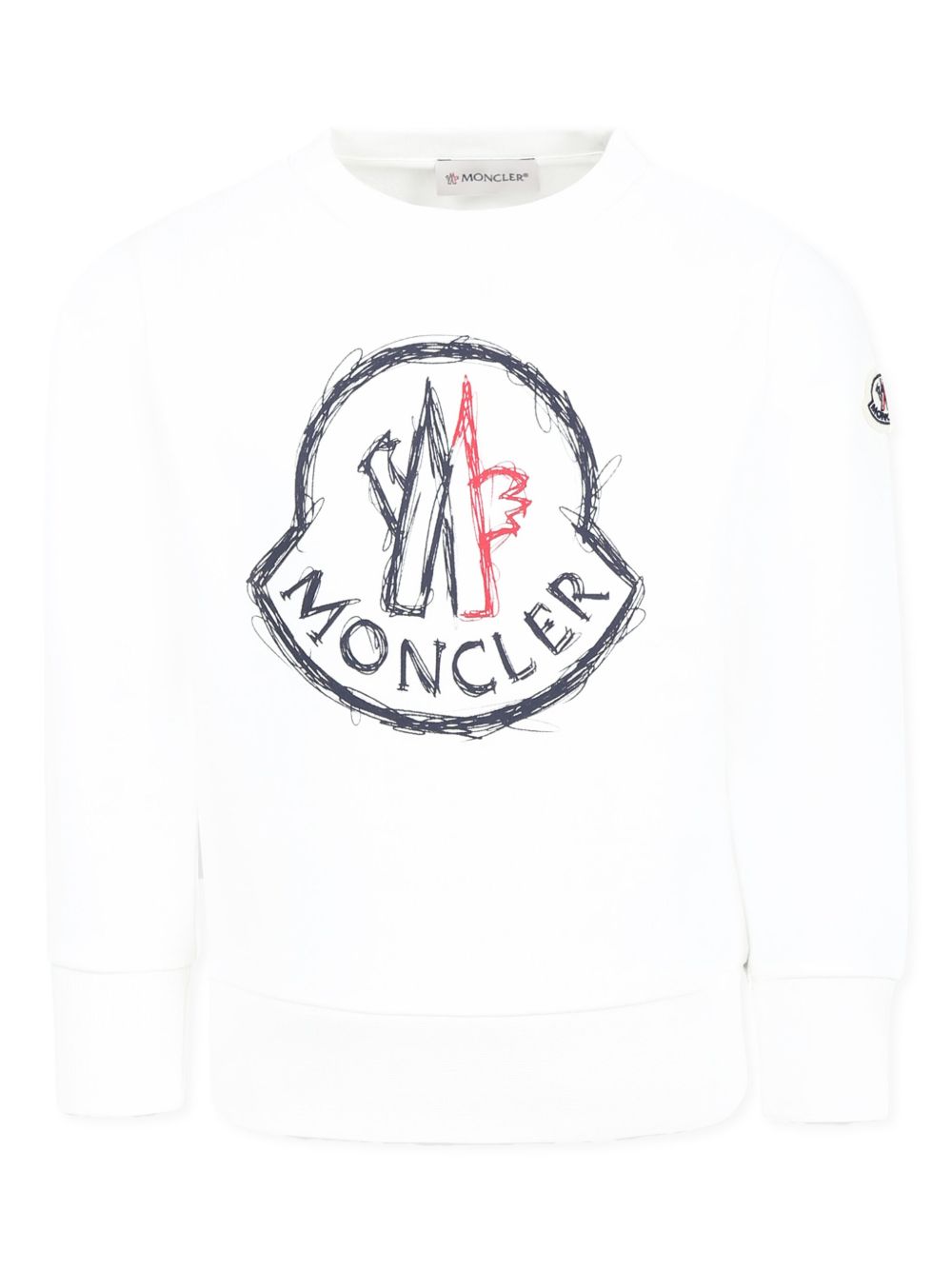Felpa bianca per bambino 9548G0000389AKM 034 Moncler Kids 