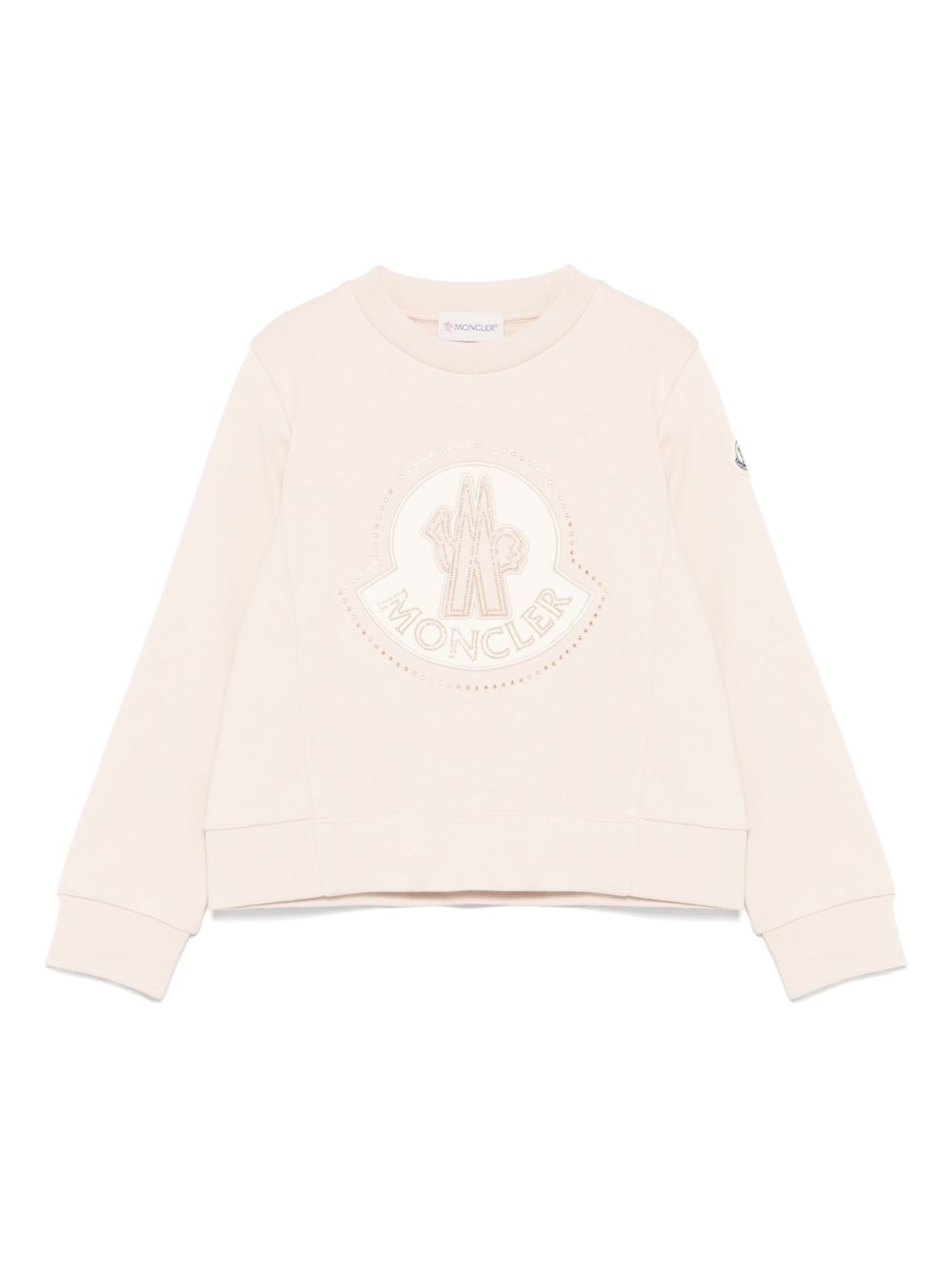 Felpa rosa polvere per bambina 9548G0000889AKM 51N Moncler Kids 