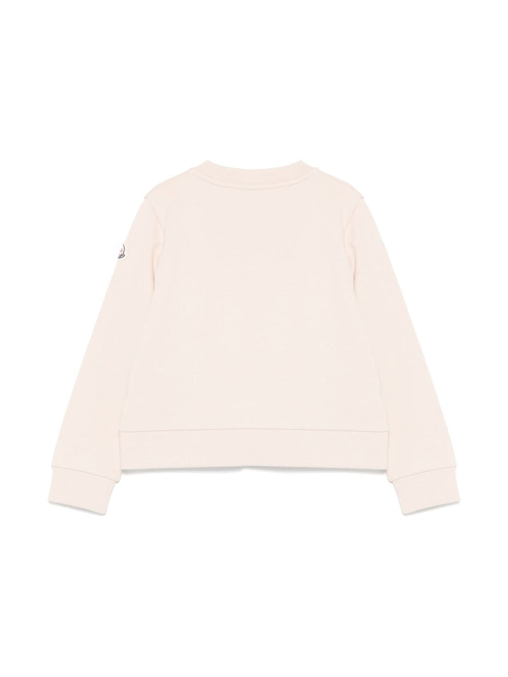 Felpa rosa polvere per bambina 9548G0000889AKM 51N Moncler Kids 