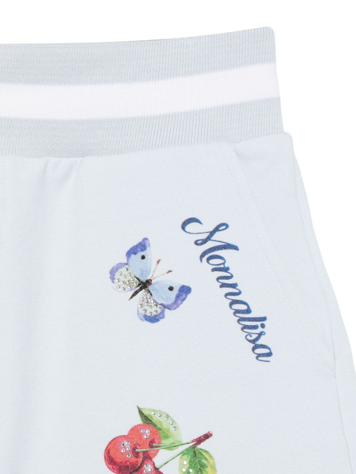 Bermuda azzurra per bambina 19E4165003 0052 Monnalisa Kids 