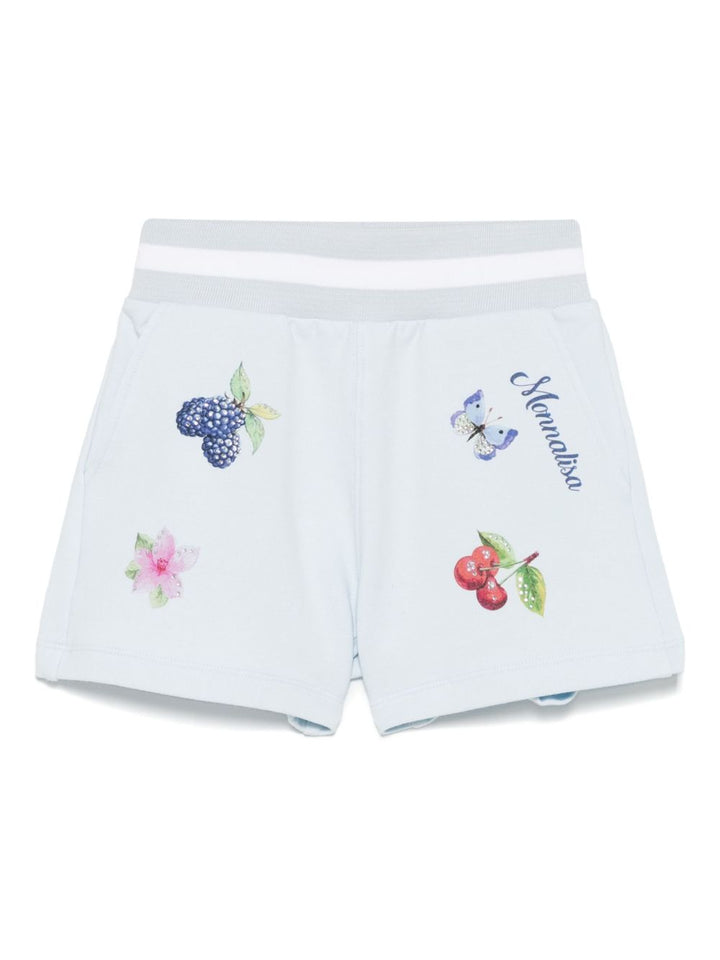 Bermuda azzurra per bambina 19E4165003 0052 Monnalisa Kids 