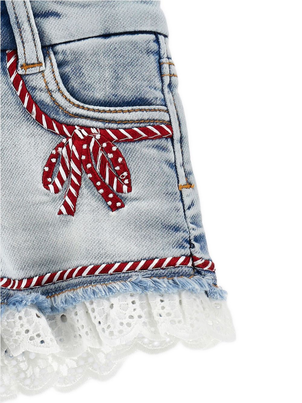 Bermuda jeans azzurro chiaro per bambina 19E420NP5020 0062 Monnalisa Kids 