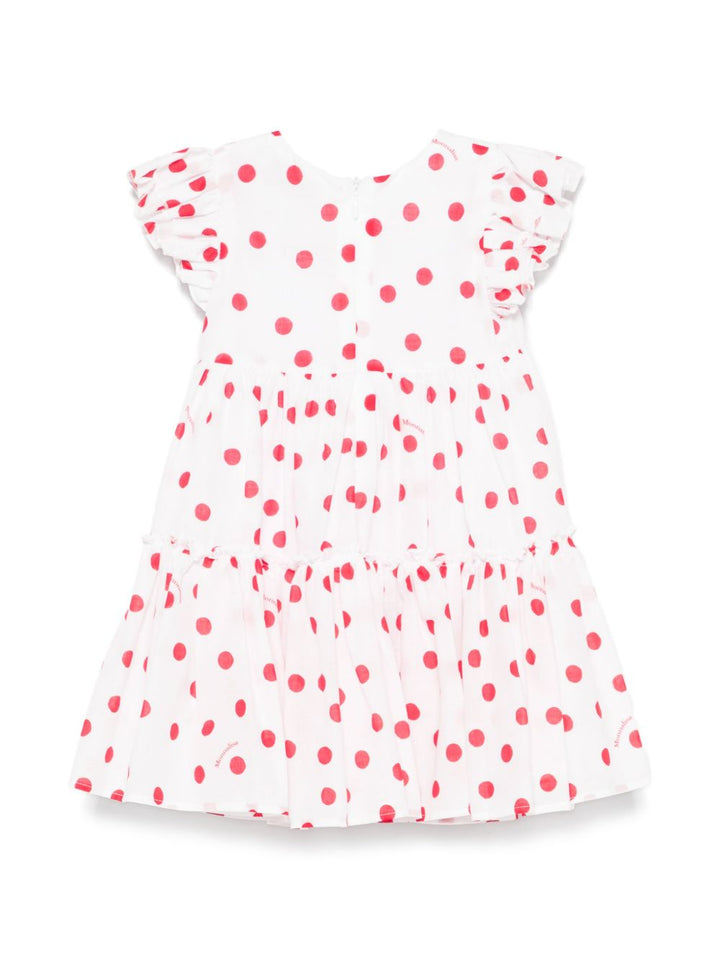 Abito bianco/rosa per neonata 31E9105600 9944 Monnalisa Kids 