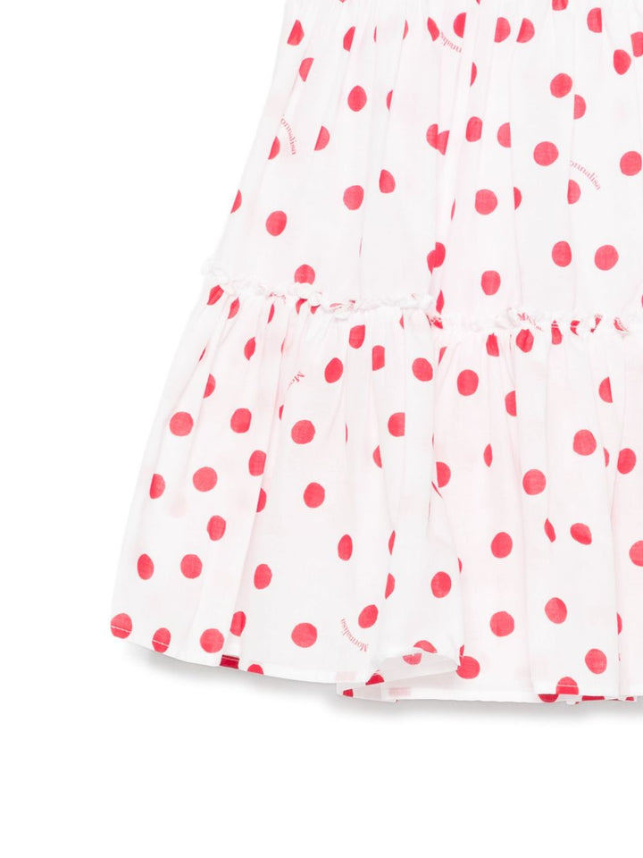 Abito bianco/rosa per neonata 31E9105600 9944 Monnalisa Kids 