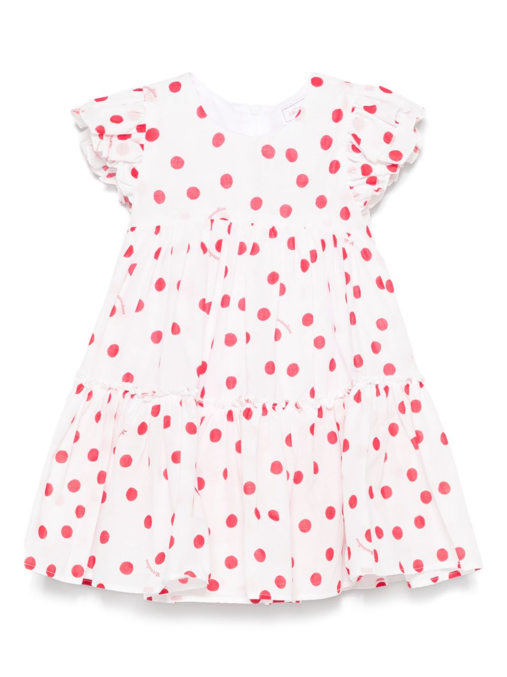 Abito bianco/rosa per neonata 31E9105600 9944 Monnalisa Kids 