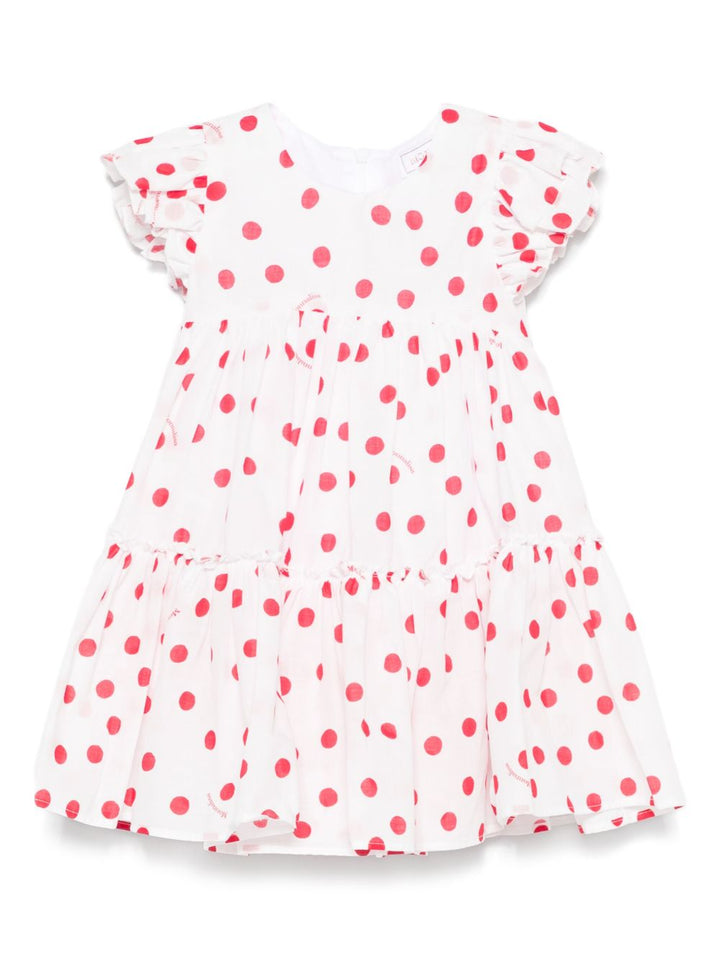 Abito bianco/rosa per neonata 31E9105600 9944 Monnalisa Kids 