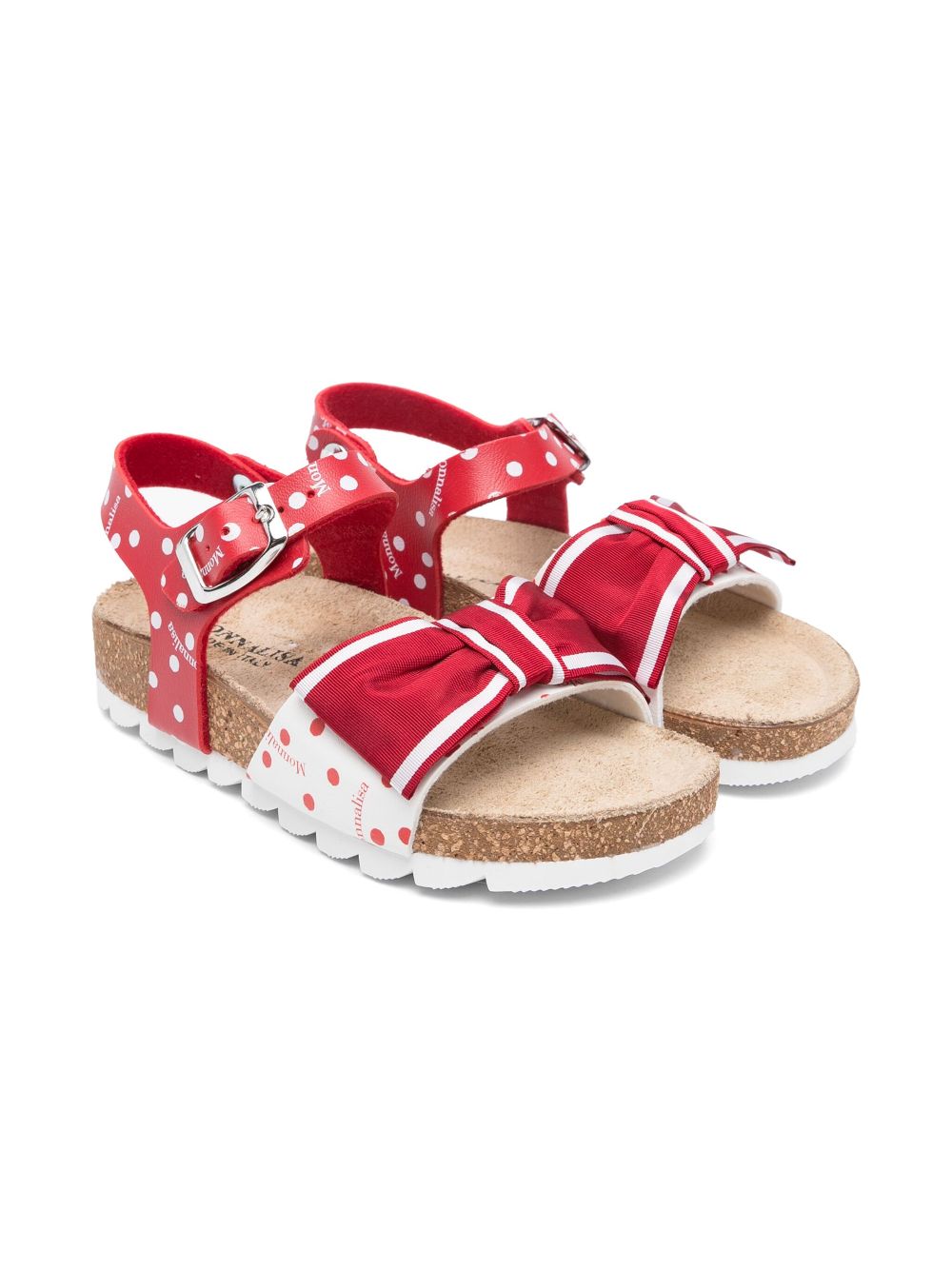 Sandali rosso/bianco per bambina 83E0185720 4499 Monnalisa Kids 