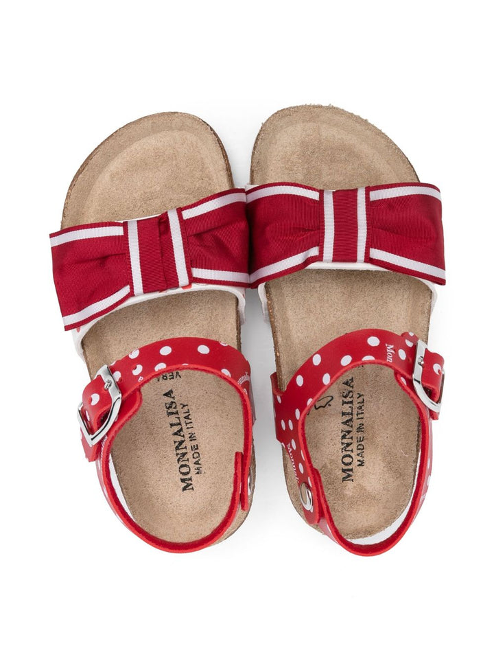 Sandali rosso/bianco per bambina 83E0185720 4499 Monnalisa Kids 