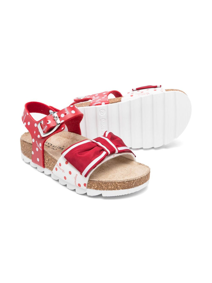 Sandali rosso/bianco per bambina 83E0185720 4499 Monnalisa Kids 