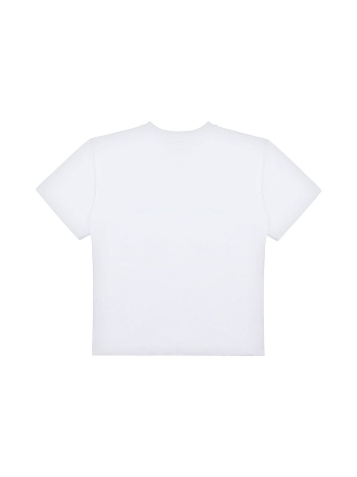 T-shirt bianco per bambino HNM050LAA23 10101 Moschino Kids 