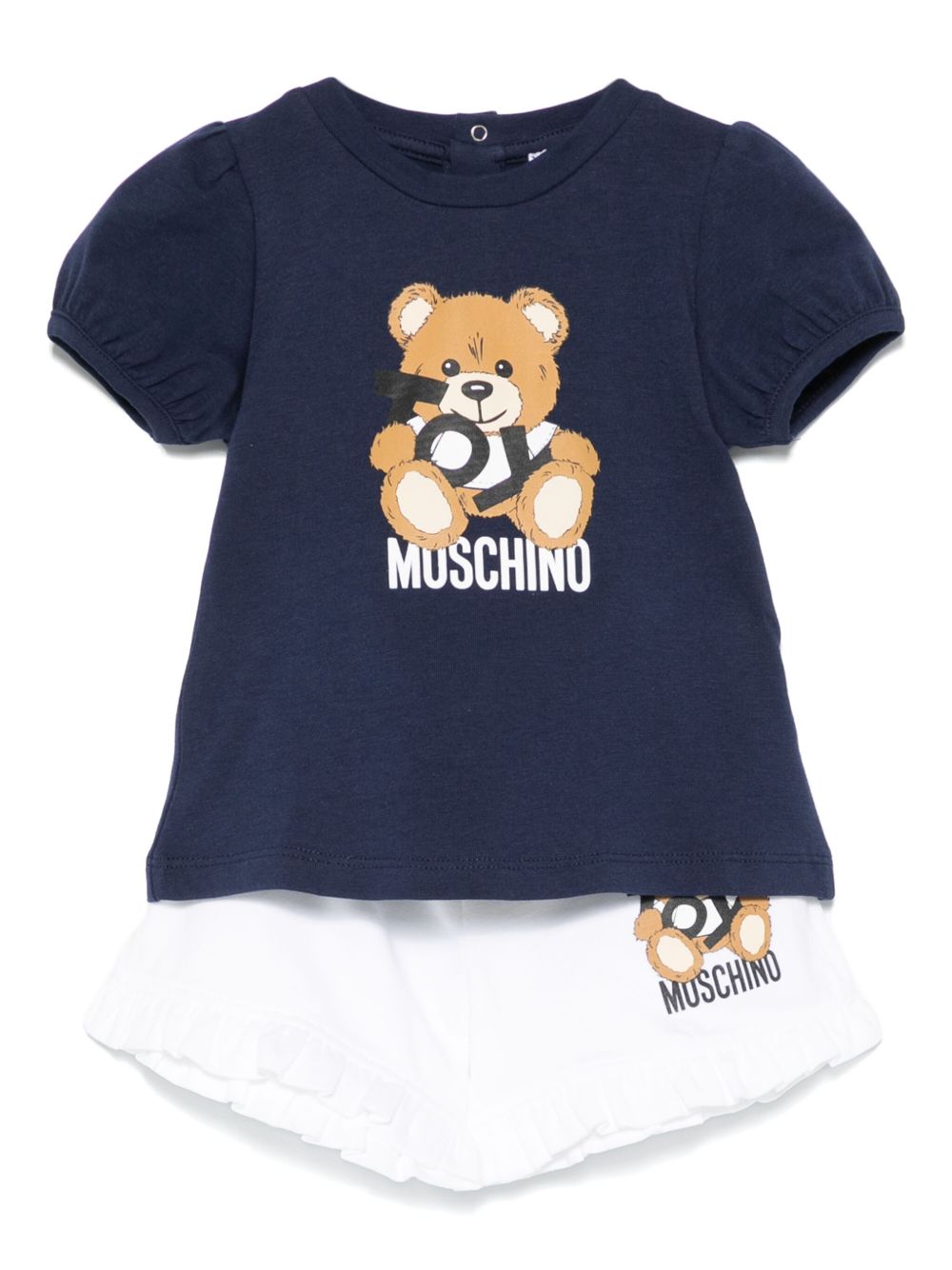 Completo sportivo blu navy/bianco per neonata MAG01OLBA00 85269 Moschino Kids 