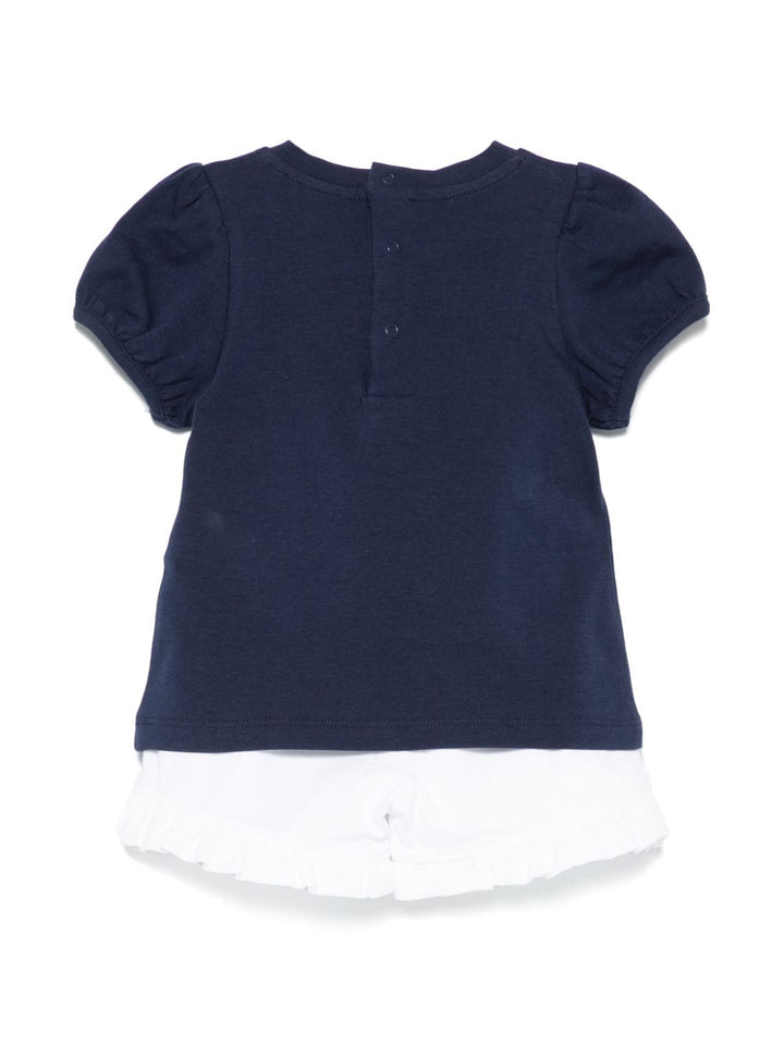Completo sportivo blu navy/bianco per neonata MAG01OLBA00 85269 Moschino Kids 