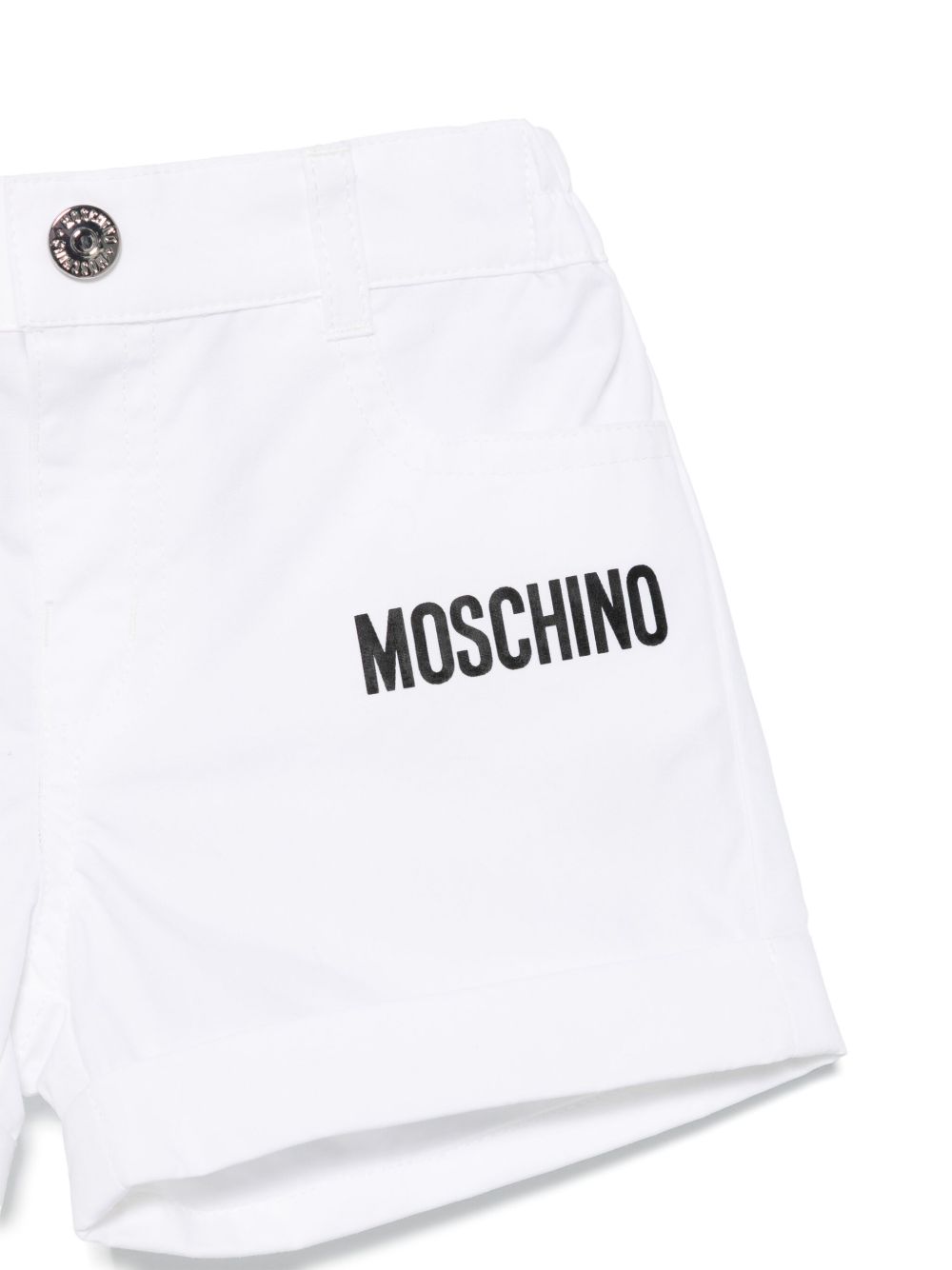 Bermuda bianca per neonata MUQ01JLLA03 10101 Moschino Kids 