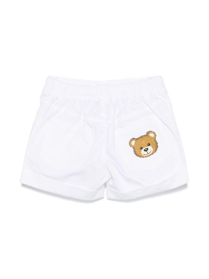 Bermuda bianca per neonata MUQ01JLLA03 10101 Moschino Kids 