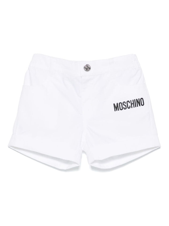 Bermuda bianca per neonata MUQ01JLLA03 10101 Moschino Kids 