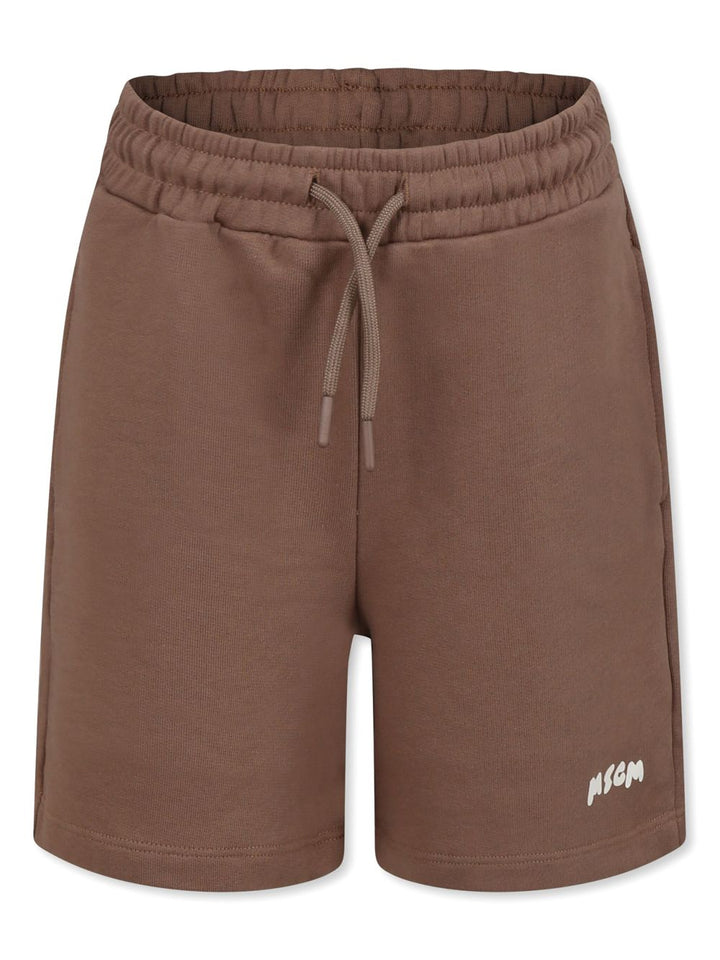 Bermuda marrone chiaro per bambino S5MSJBBE011 MS008 Msgm Kids 