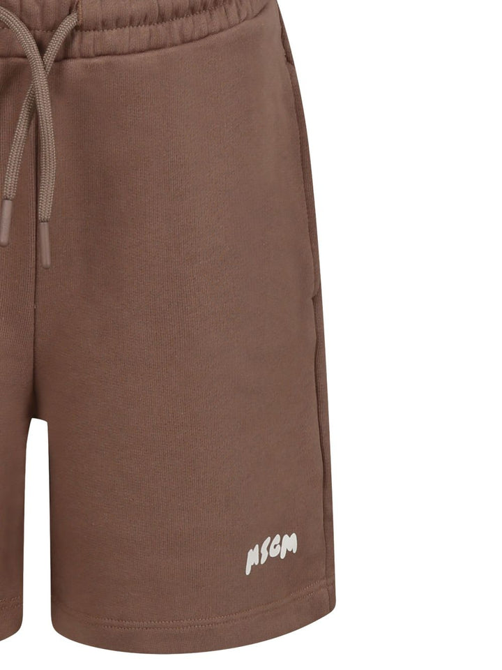 Bermuda marrone chiaro per bambino S5MSJBBE011 MS008 Msgm Kids 