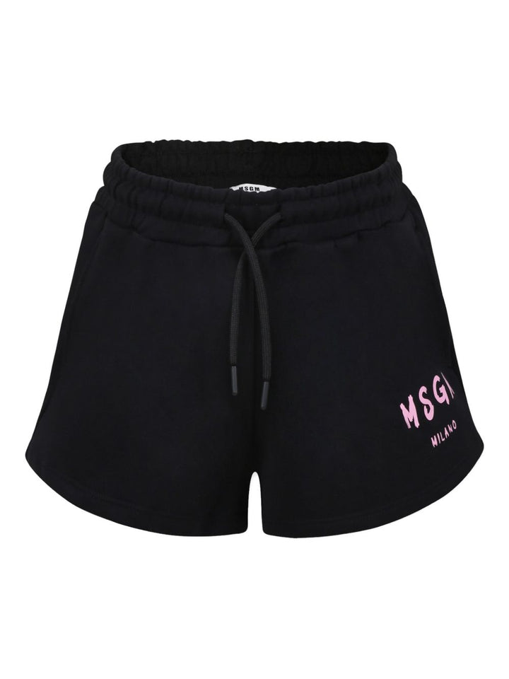 Bermuda nera per bambina S5MSJGSH092 110/75 Msgm Kids 