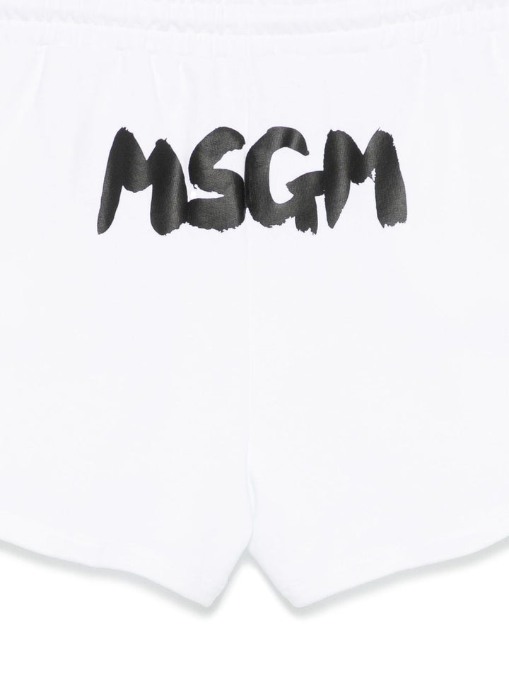 Bermuda bianca per bambina S5MSJGSH094 001 Msgm Kids 