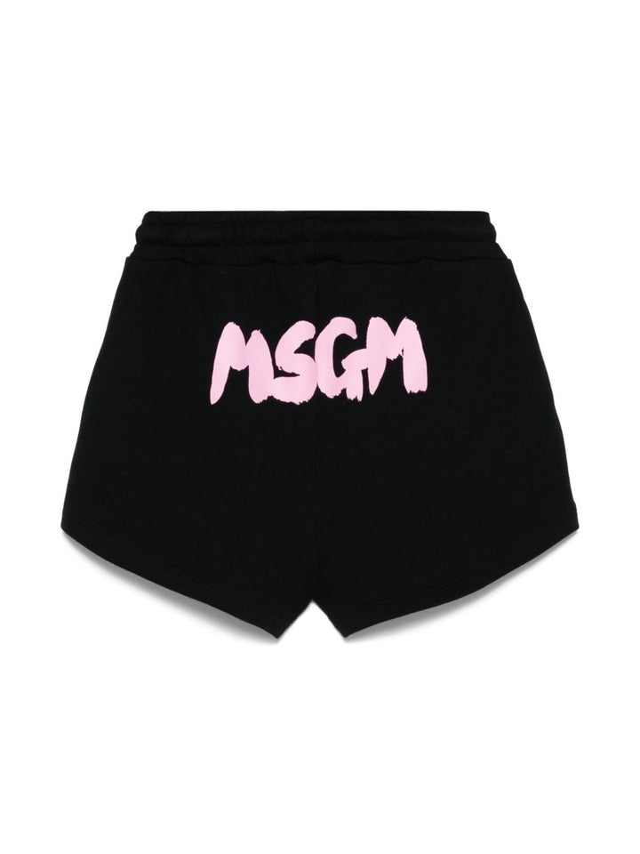 Bermuda nera per bambina S5MSJGSH094 110/75 Msgm Kids 