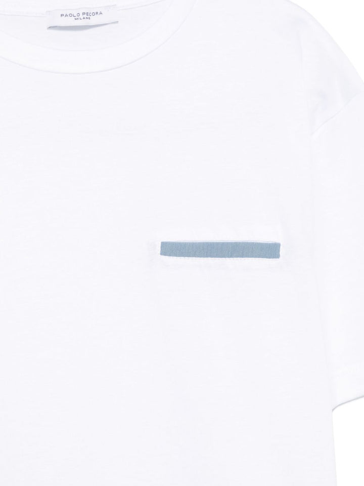 T-shirt bianco per bambino PP3887 B-POL Paolo Pecora Kids 