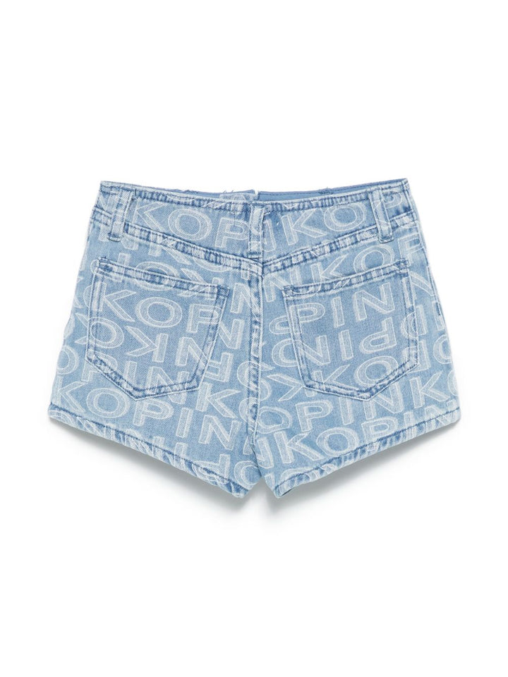 Bermuda denim blu indaco  per bambina KFBE002CDF015 D711 Pinko Kids 