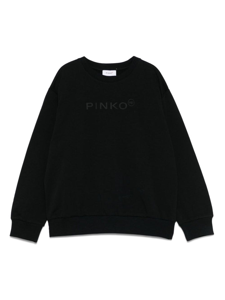 Felpa nera per bambina KFFE008CFE011 N000 Pinko Kids 